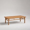 Tavolo rettangolare in bambù marrone naturale, 120 × 60 × 45 cm